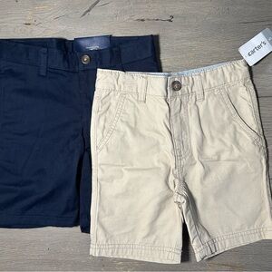 NWT Navy and Beige Shorts Duo Boys size 5